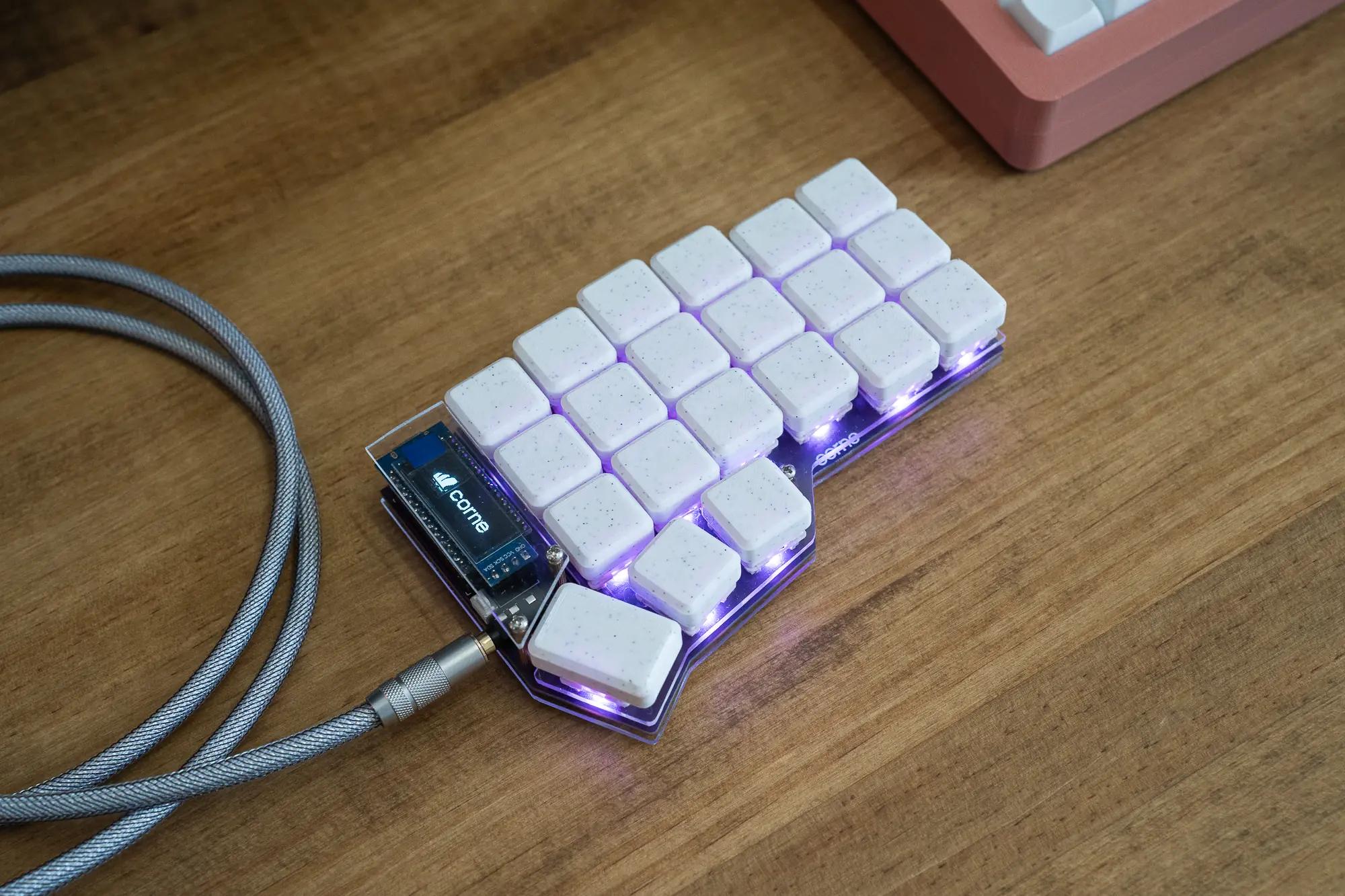 Denshi Electronic Corne Configured 1 Mechanical Keyboard - Main Image