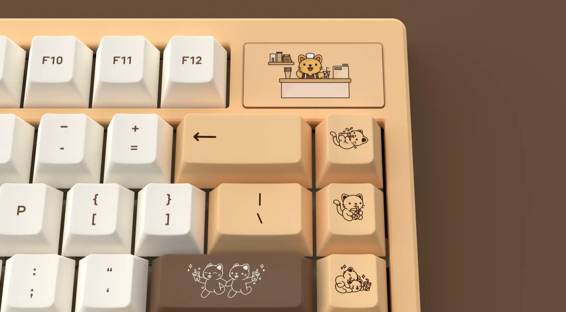 Meletrix Zoom75 Teacaps Sugar Boba edition Mechanical Keyboard - Main Image
