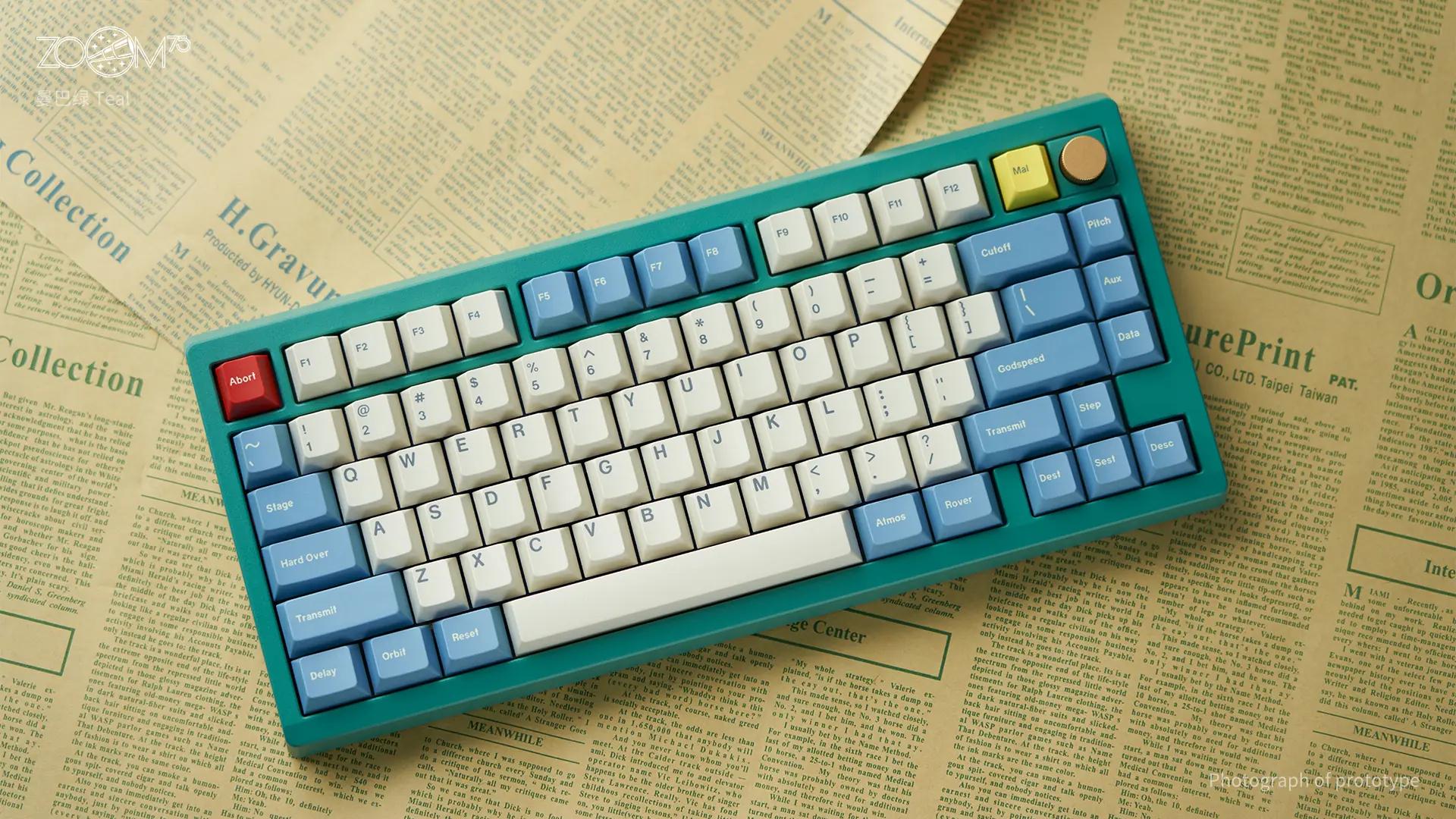 Meletrix Zoom75 Teal Mechanical Keyboard - Main Image