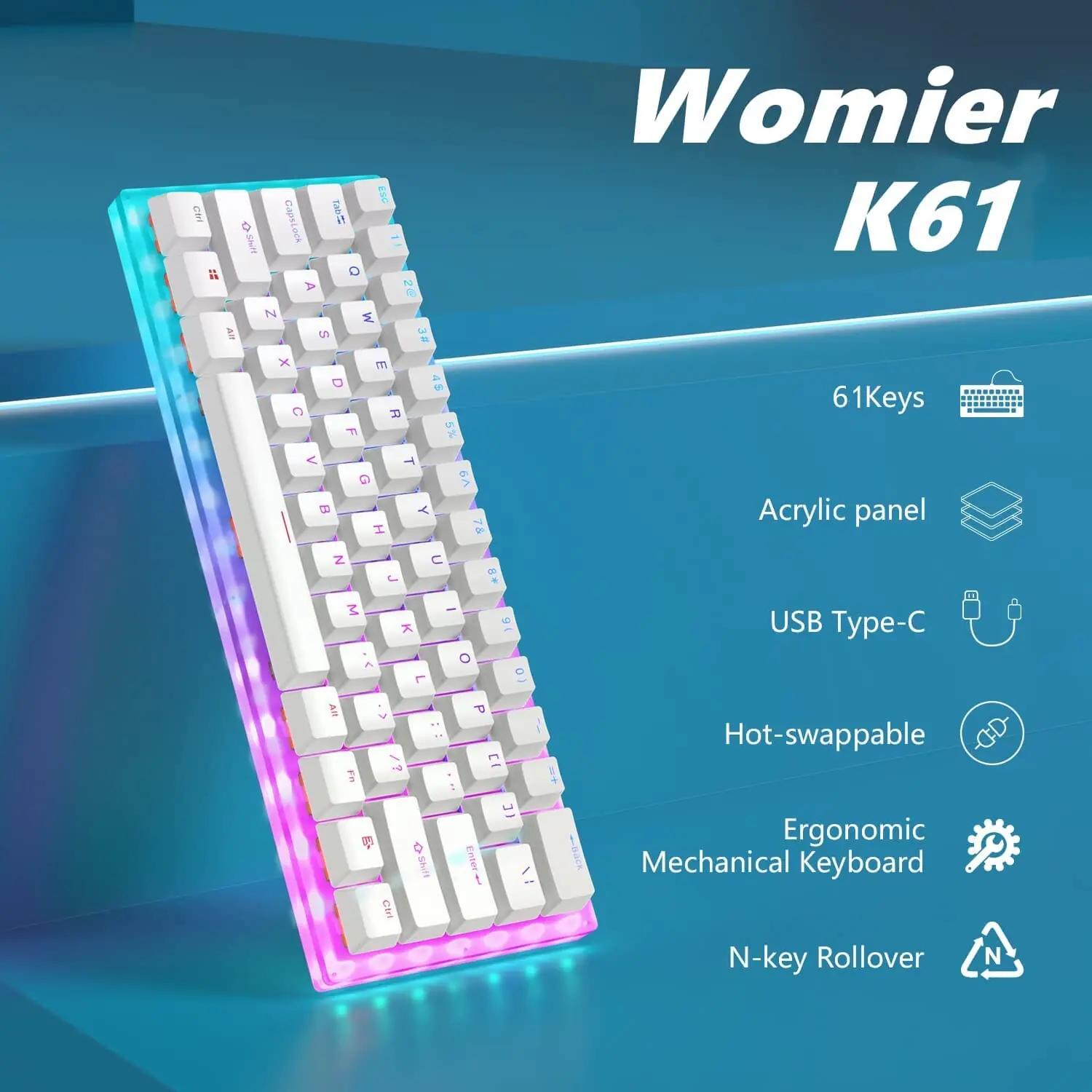 Womier K61/K61 Pro Compact Mechanical Keyboard - Main Image